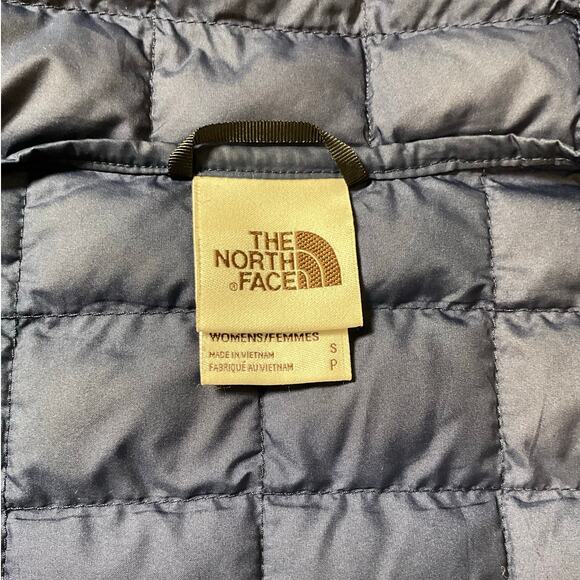 The North Face ThermoBall Eco Long Jacket Small Navy Blue Lightweight Puffer Coa - Picture 14 of 14